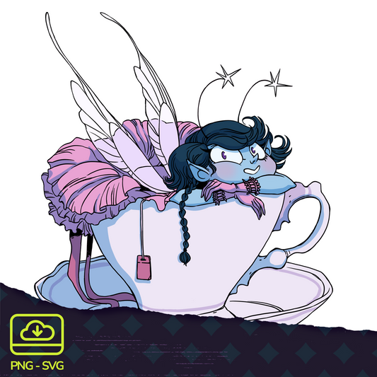 Teacup Fairy - Digital Format - PNG & SVG